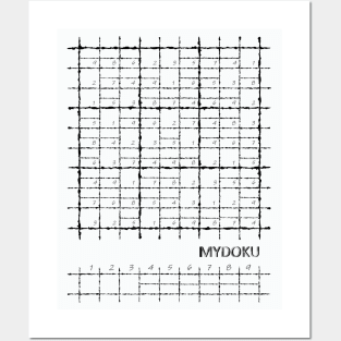 Mydoku_coloring # 001_H001_F: Sudoku, Sudoku coloring, logic, logic puzzle, holiday puzzle, fun, away from screen Posters and Art